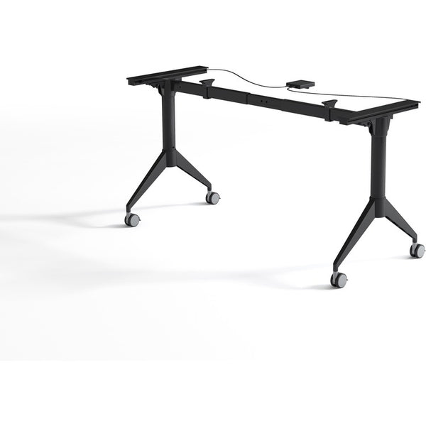 Lorell Training Table Base - Black Folding Base - 2 Legs - 29.50" Height, Cold-rolled Steel (CRS) (LLR60738)