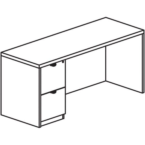 Lorell Prominence 2.0 Left-Pedestal Credenza (LLRPC2472LGE)