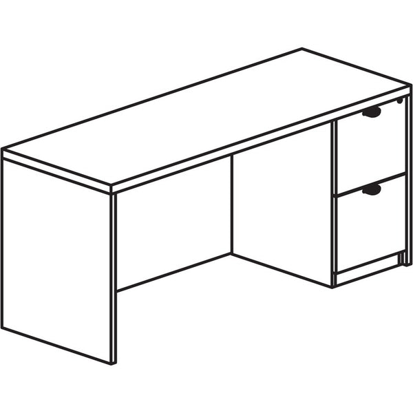 Lorell Prominence 2.0 Right-Pedestal Credenza (LLRPC2472RGE)