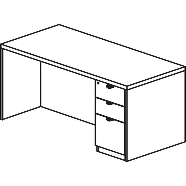 Lorell Prominence 2.0 Right-Pedestal Desk (LLRPD3060RSPGE)