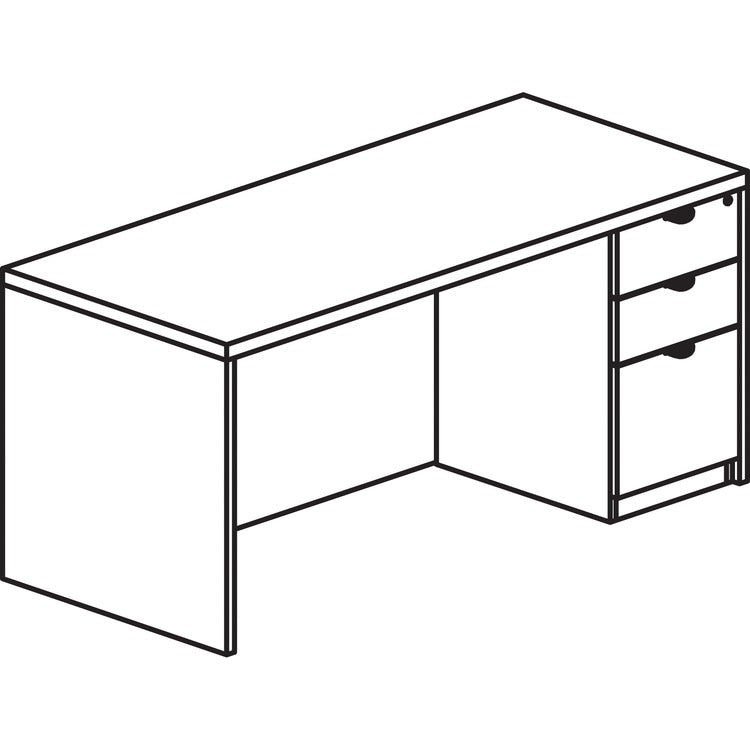 Lorell Prominence 2.0 Right-Pedestal Desk (LLRPD3672RSPGE) Each