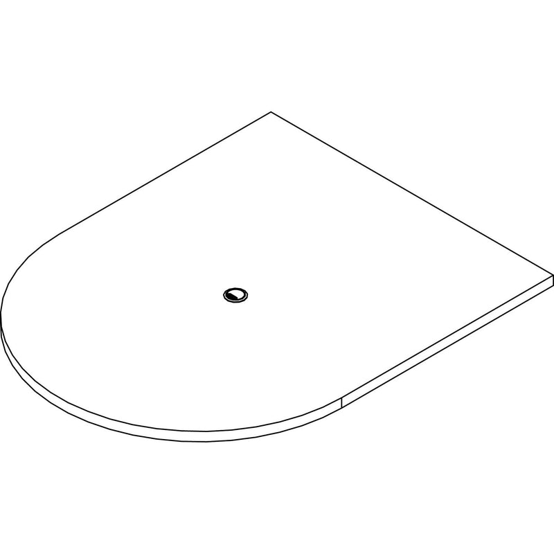 Lorell Prominence 2.0 Half-Racetrack Conference Tabletop - 60" x 48"1.5" , 0.1" Edge - Band Edge - Material: Particleboard - Finish: Laminate, Gray Elm (LLRPOC4860GE)