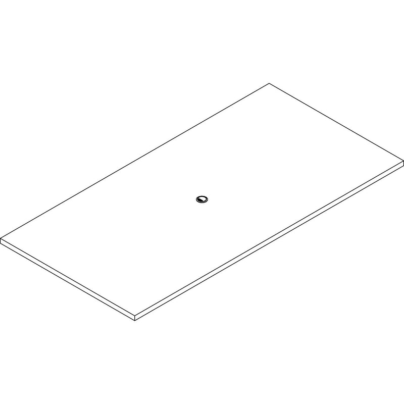 Lorell Prominence 2.0 Rectangular Conference Tabletop - 96" x 48" , 1.5" Top, 0.1" Edge - Material: Laminate Surface, Particleboard, Metal - Finish: Gray Elm (LLRPRC4896GE)