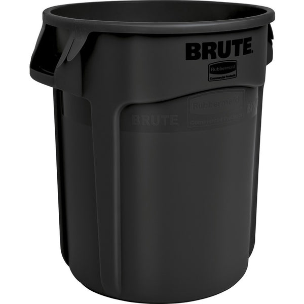 Rubbermaid Commercial Vented Brute 20-gallon Container - 22.9", x 19.4" x 22.3" Depth - Resin - Black - 1 Each