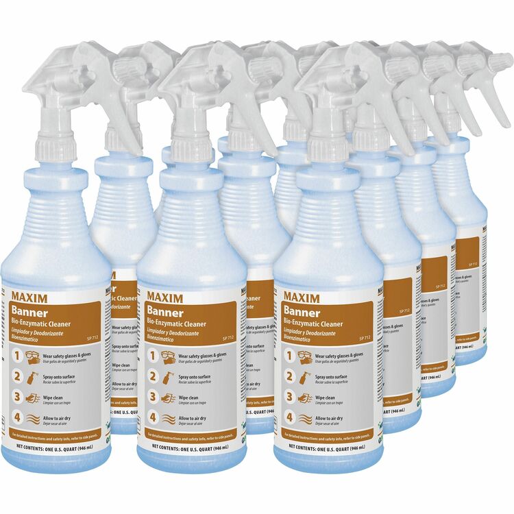 Midlab Banner Bio-Enzymatic Cleaner, Fresh Scent, 32 oz Bottle, 12/Carton (MLB07120012) Case of 12