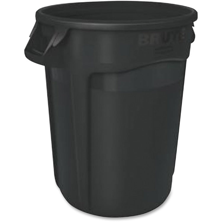 Rubbermaid Commercial Vented Brute 10-gallon Container - 17.3", x 15.6" x 15.6" Depth - Resin - Black - 6 / Carton (RCP1926827CT) Case of 6