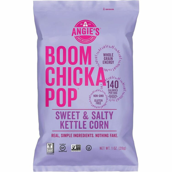 Angie's BOOMCHICKAPOP Popcorn - Gluten-free, Non-GMO - Sweet and Salty, Kettle Corn - 1 oz - 24 / Carton (CNGSN01213) Case of 24