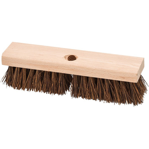 Genuine Joe Deck/Floor Brush - 2" Palmyra Bristle - 10" Handle Width - Hardwood Handle - 1 Each - Brown (GJO18416)