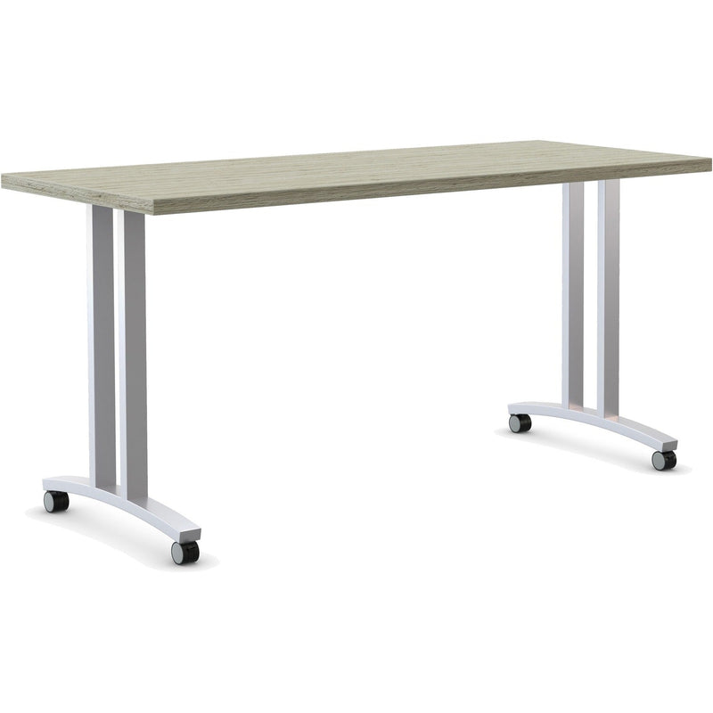 Special-T Structure Series T-Leg Table Base - Powder Coated T-shaped, Metallic Silver Base - 2 Legs - Assembly Required (SCTRS2T24C2) 1 Set