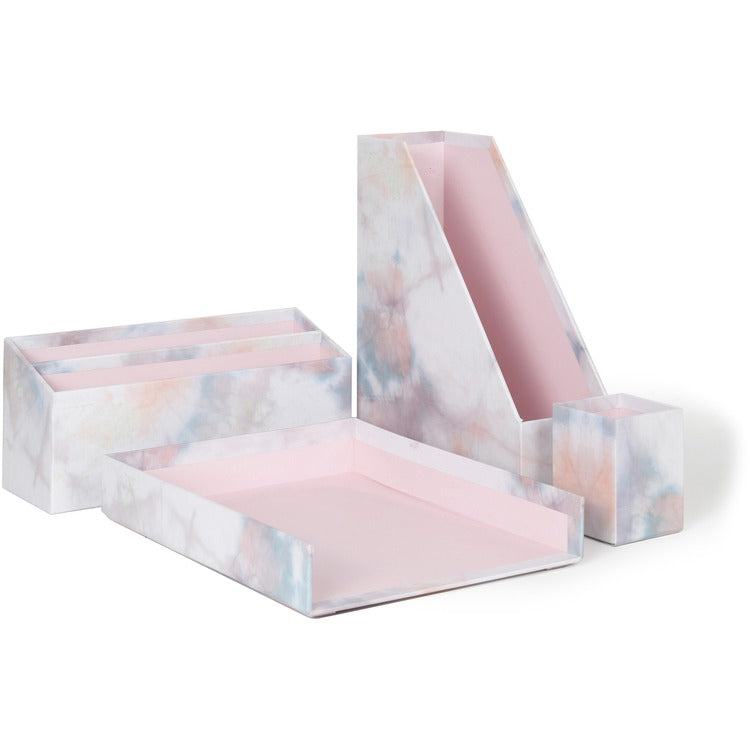 U Brands 4 Piece Desk Organization Kit - 4.1", x 9.8" Width12", Desktop - Sturdy, Lightweight - Chipboard, Paper - 1 Each (UBR3512U0002) Each