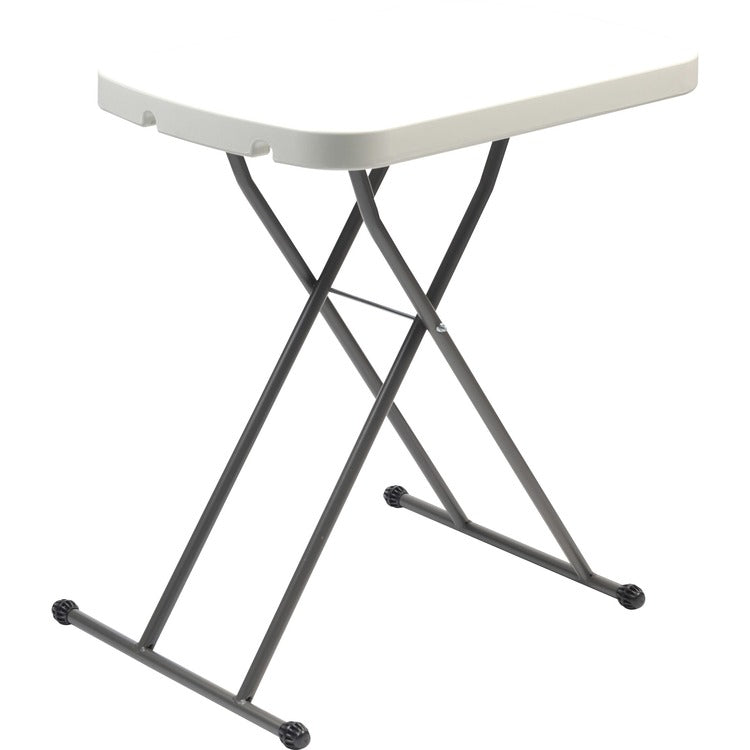 Iceberg IndestrucTable Small Space Personal Table, Platinum Top x 26.60"x 17.80" Table Top Depth, 26.60" Height (ICE65499) Each