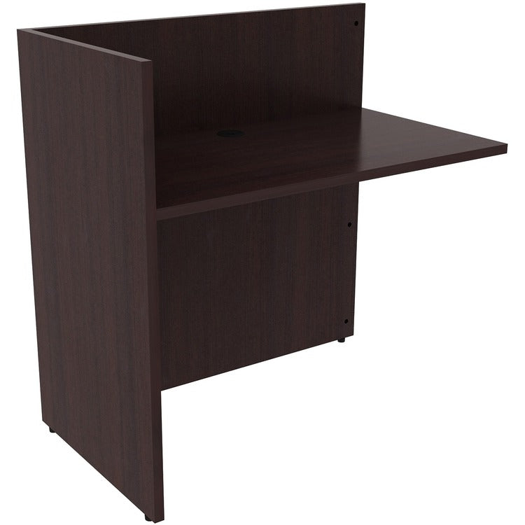 Lorell Espresso Laminate Desk - 42" x 24" x 41.5" - Material: Laminate, Wood - Finish: Espresso (LLR18309)