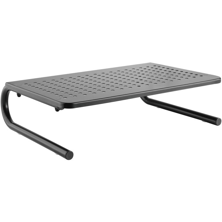 Lorell Height-Adjustable Steel Desktop Stand - 20 lb Load Capacity - 5.5", x 9.3" x 14.5" Depth - Desktop - Steel - Black (LLR18330)