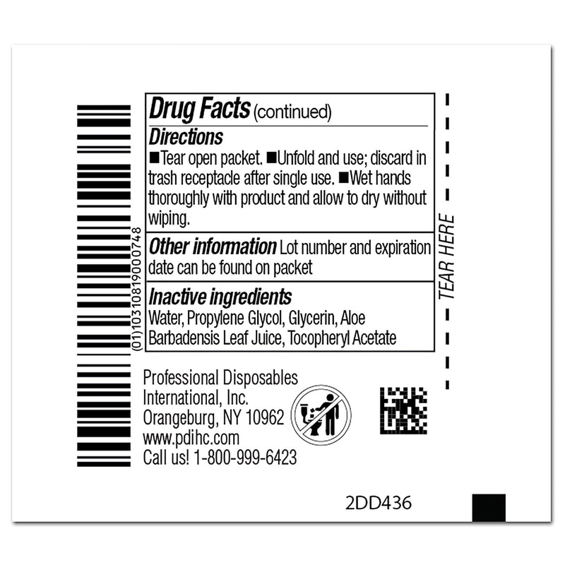 Sani-Hands® Hand Sanitizing Wipe 100 Count Ethyl Alcohol Wipe Individual Packet (642392_CS) 1000/CS