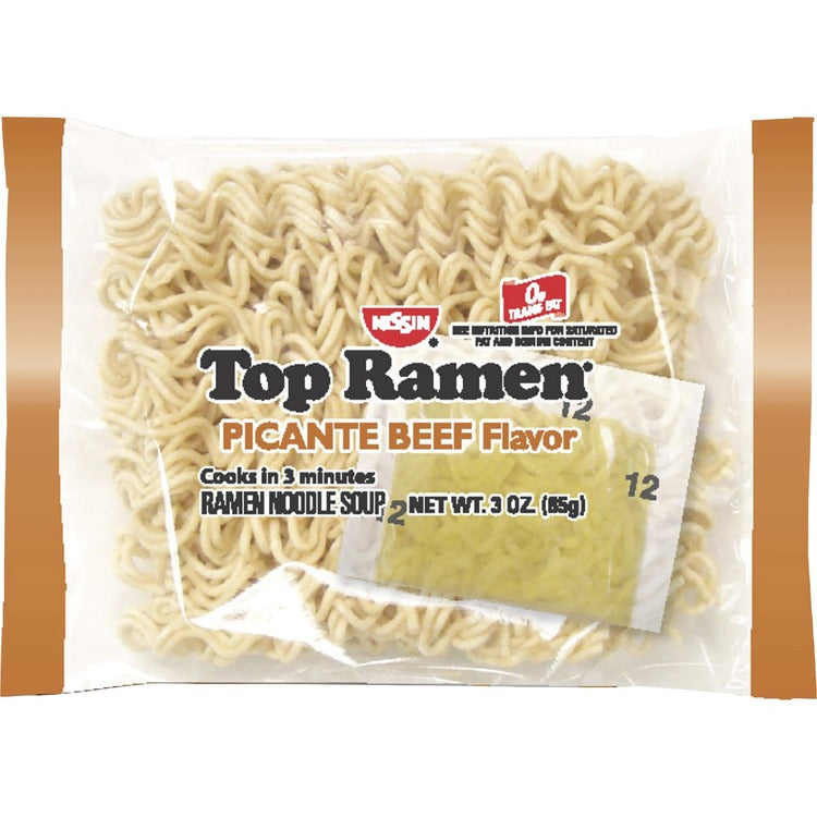 NISSIN FOODS Top Ramen Beef Picante Cup Noodles - Beef Picante - 3 oz - 24 / Carton (NSF11612) Case of 24