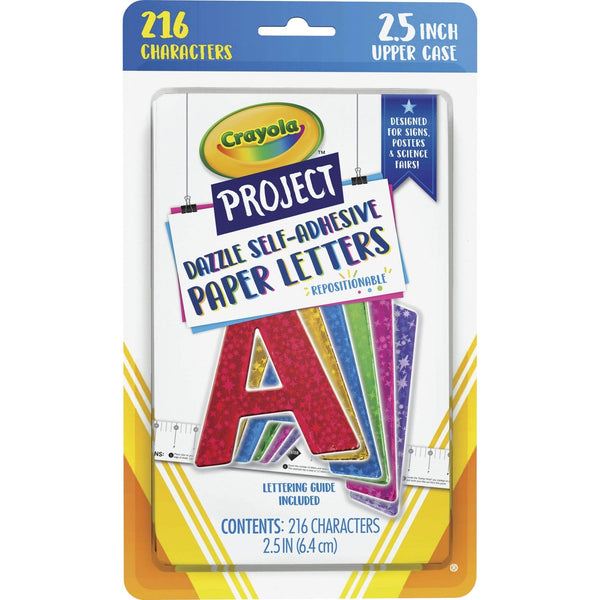 Crayola Self-adhesive Paper Letters - Self-adhesive - 2.50", - Assorted - Paper (PACP1649CRA) Each