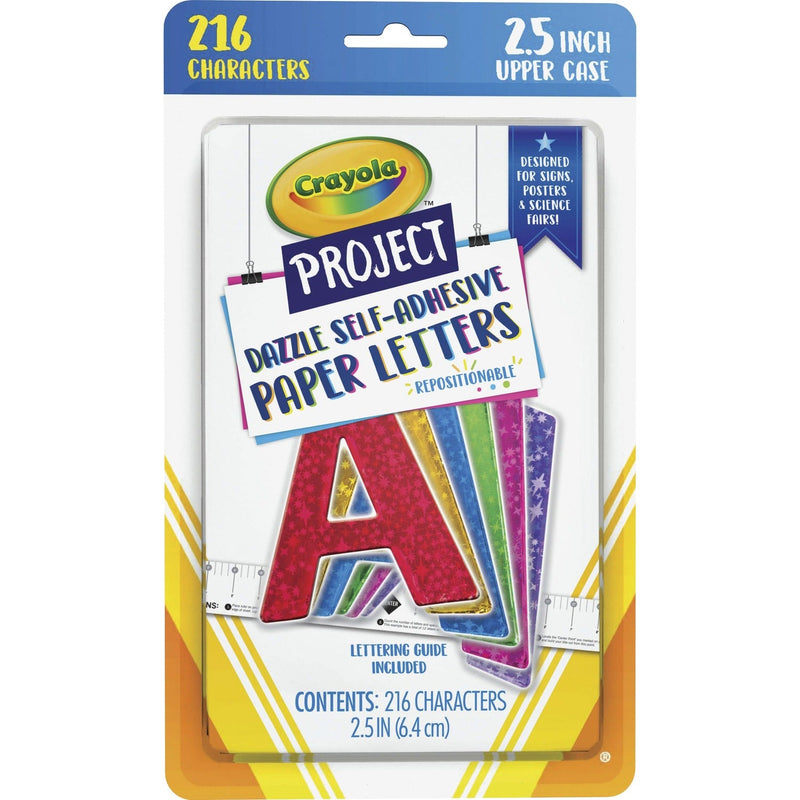 Crayola Self-adhesive Paper Letters - Self-adhesive - 2.50", - Assorted - Paper (PACP1649CRA) Each