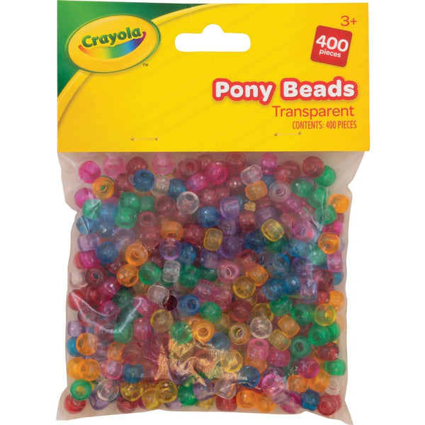 Crayola Crayola Pony Beads - Key Chain, Party, Classroom, Project, Necklace, Bracelet - 400 Piece(s) - Assorted (PACP355211CRA)