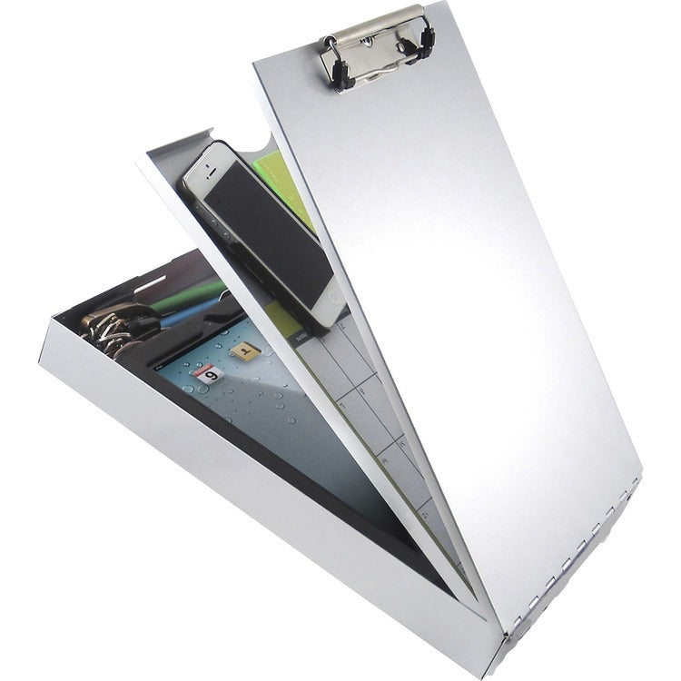 Saunders Cruiser-Mate II Storage Clipboard - Low Profile - 8 19/64" x 11 45/64" - Aluminum - Gray - 1 / Each (SAU21118) Each