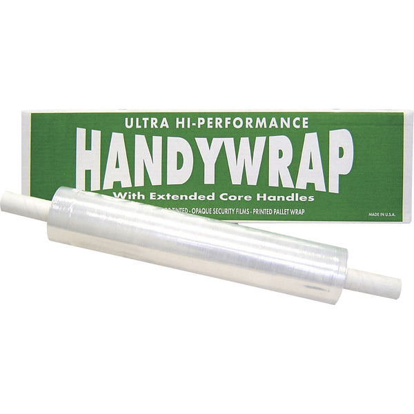 WP HandyWrap Stretch Film, 20" Width x 1000 ft Length, Disposable, Handle, Clear, 4/Carton (WPLDSW04) Case of 4