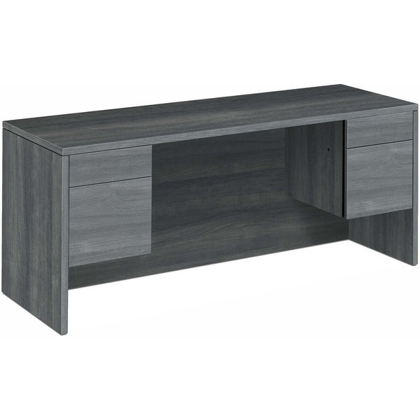 HON Kneespace Credenza, 72"X24"x29-1/2" , Sterling Ash (HON10543LS1)