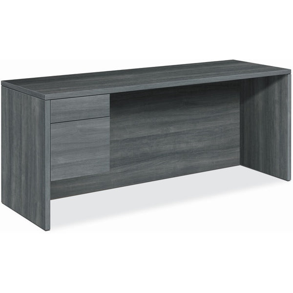 HON Left Pedestal Credenza, 72"x24"x29-1/2" , Sterling Ash (HON10546LLS1)