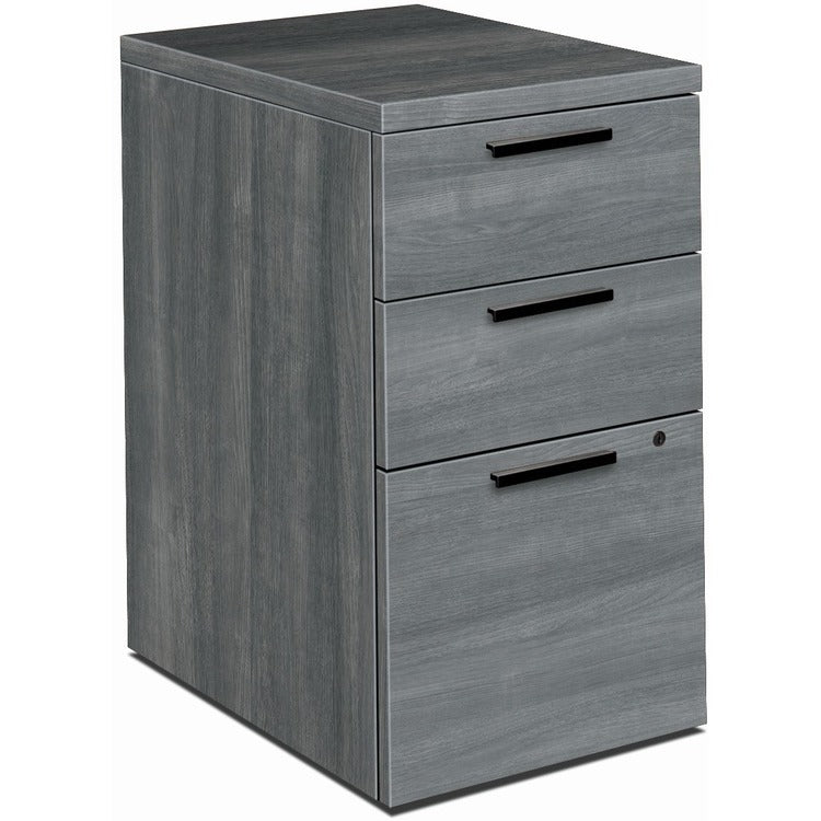HON Mobile Pedestal, B/B/F, 15-3/4"x22-3/4"x28" , Sterling Ash (HON105102LS1) Each