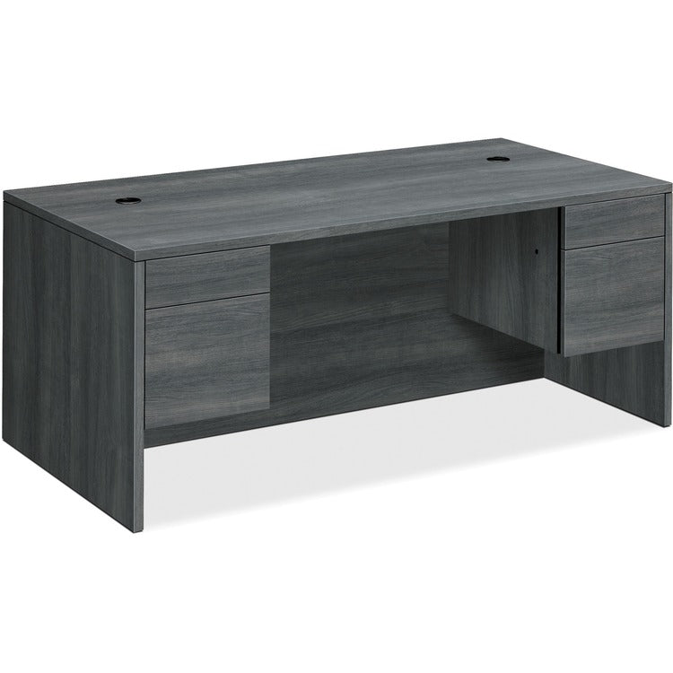 HON Double-Ped Desk,Rectangle Top,72"x36"x29-1/2" , Sterling Ash (HON10593LS1)