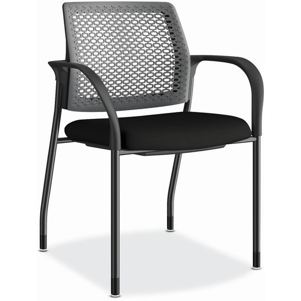 HON Guest Chair, Reactiv, Stacking, 25"X21-3/4"X33-1/2" , Black (HONIS108RCU10)