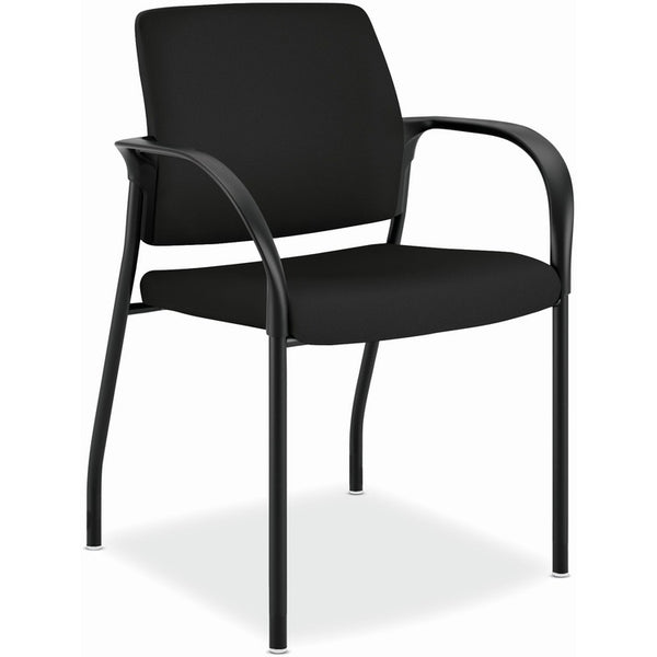 HON Stacking Chair with Glides, 25" x 21-3/4" x 33-1/2", Centurion Black (HONIS110CU10)