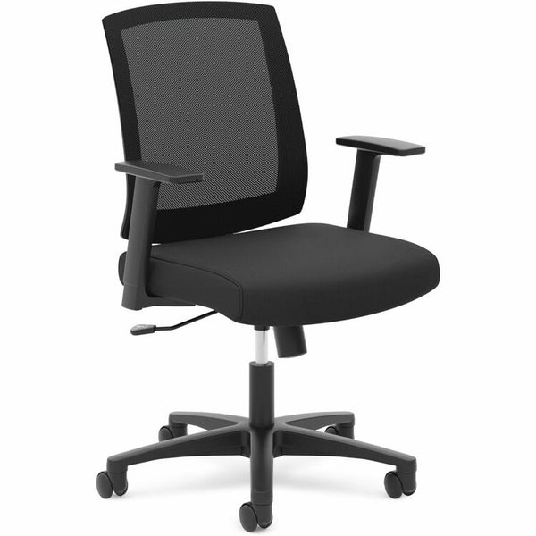 HON Torch Mesh Mid-Back Task Chair, Supports up to 250 lbs., Black Seat/Black Back, Black Base (BSXVL511LH10)