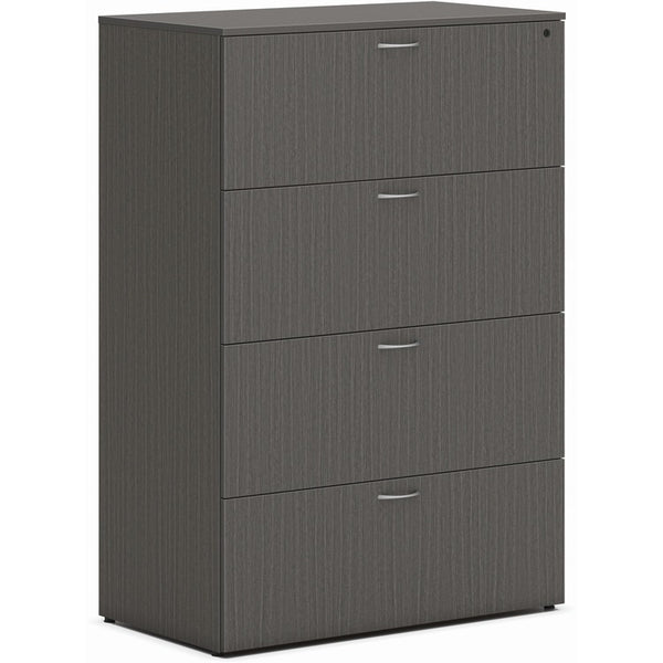 HON Mod HLPLLF3620L4 Lateral File - 36" x 20" x 53" - 4 - Finish: Slate Teak (HONLLF3620L4LS1)