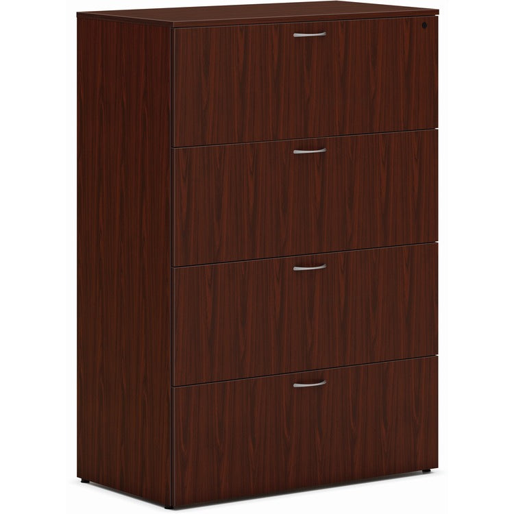 HON Mod HLPLLF3620L4 Lateral File - 36" x 20" x 53" - 4 - Finish: Traditional Mahogany (HONLLF3620L4LT1)