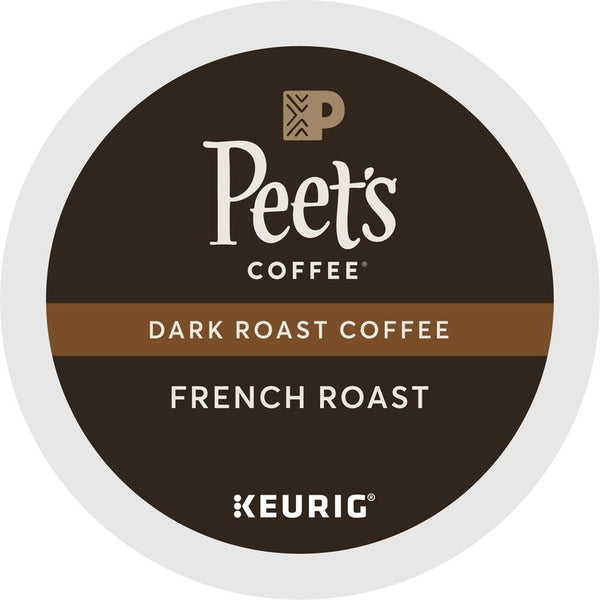 Peet's Coffee&reg; K-Cup French Roast Coffee - Compatible with Keurig Brewer - Dark - 22 / Box (GMT2405) Box of 22