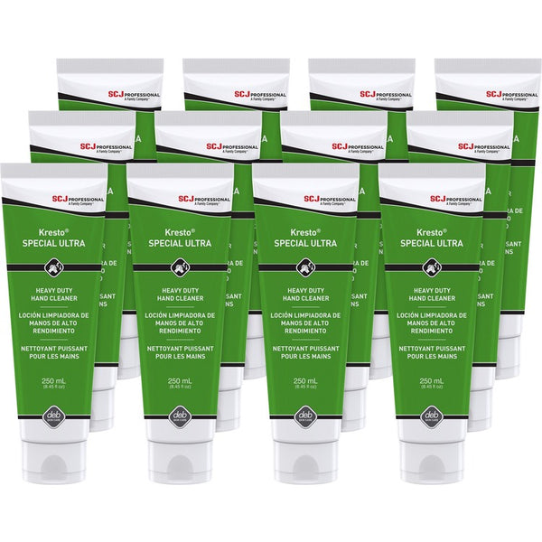 SC Johnson Kresto Special Ultra Hand Cleaner - 8.5 fl oz (250 mL) - Hand, Industrial, Automotive - Brown - Soap-free, Heavy Duty, Odorless, Silicone-free - 12 / Carton (SJNKSP250MLCT) Case of 12