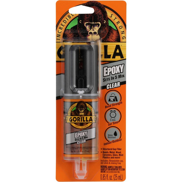 Gorilla Glue Epoxy Clear Glue - 0.85 oz - 1 / Each - Clear (GOR4200101) Each