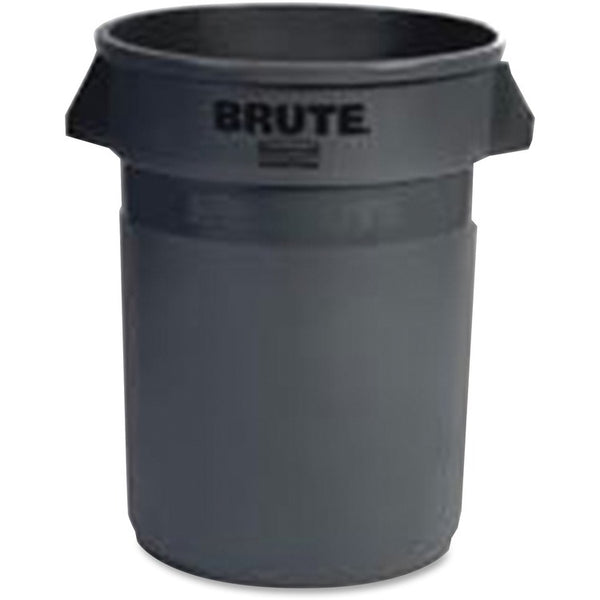 Rubbermaid Commercial Vented Brute 32-gallon Container - 27.3", x 21.9" x 26" Depth - Resin - Black (RCP1867531) Each