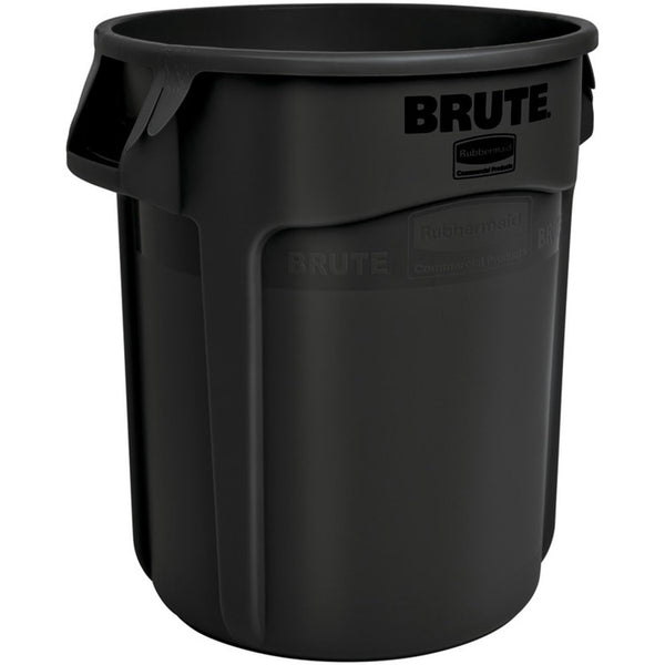 Rubbermaid Commercial Brute 55-gallon Container - 33", x 26.4" Diameter - Resin - Black - 3 / Pack (RCP1779739) Each