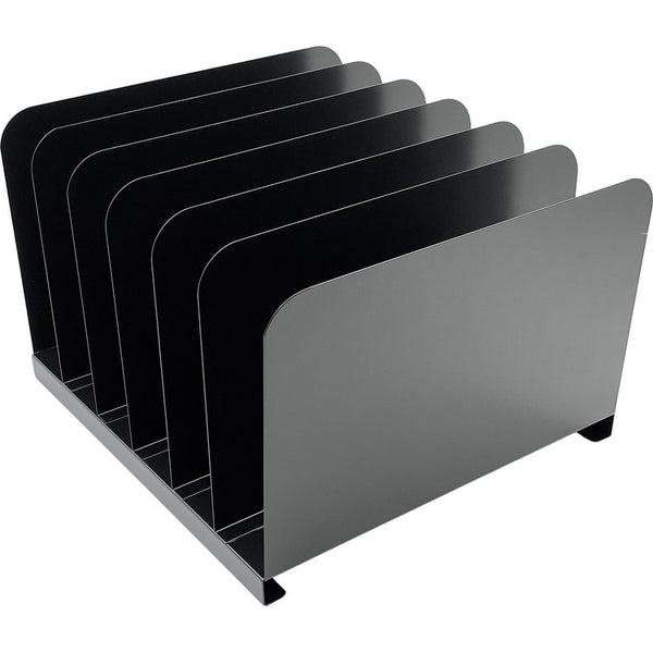 Huron Vertical Desk Organizer - 6 Compartment(s) - 8", x 11" x 12" Depth - Durable - Steel - 1 Each (HURHASZ0144) Each