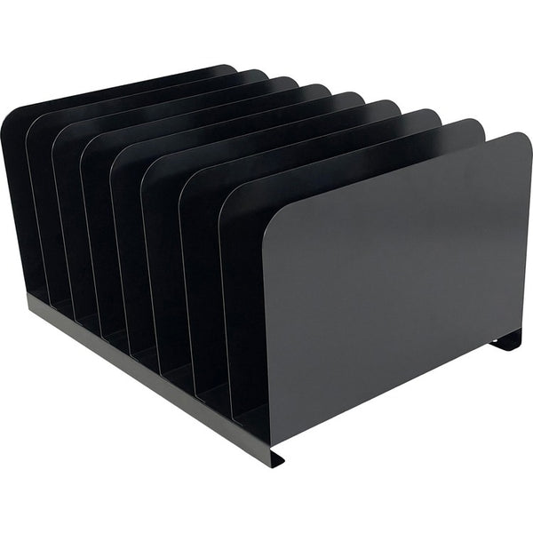 Huron Steel Vertical File Organizer, 8 Sections, Letter Size Files, 11 x 15 x 7.75, Black (HURHASZ0146) Each
