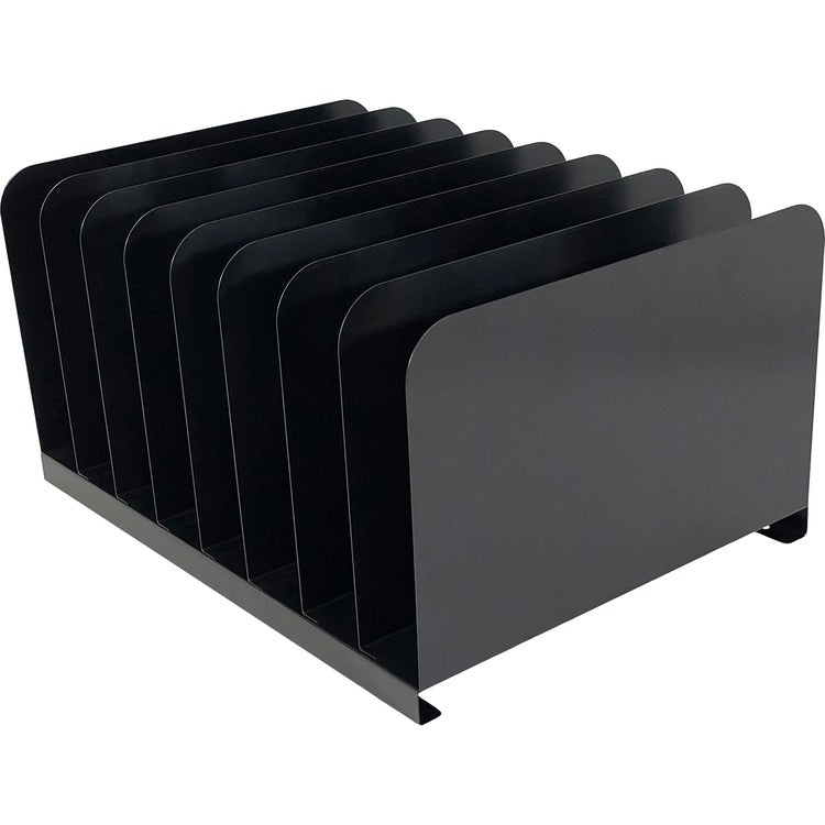 Huron Steel Vertical File Organizer, 8 Sections, Letter Size Files, 11 x 15 x 7.75, Black (HURHASZ0146) Each