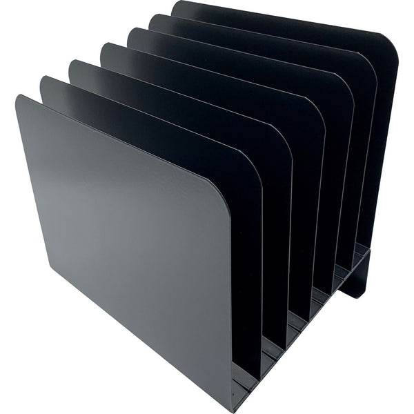 Huron Slanted Vertical Slots Desktop Organizer - 8 Compartment(s) - 10", x 9.8" x 11" Depth - Durable - Steel - 1 Each (HURHASZ0156) Each