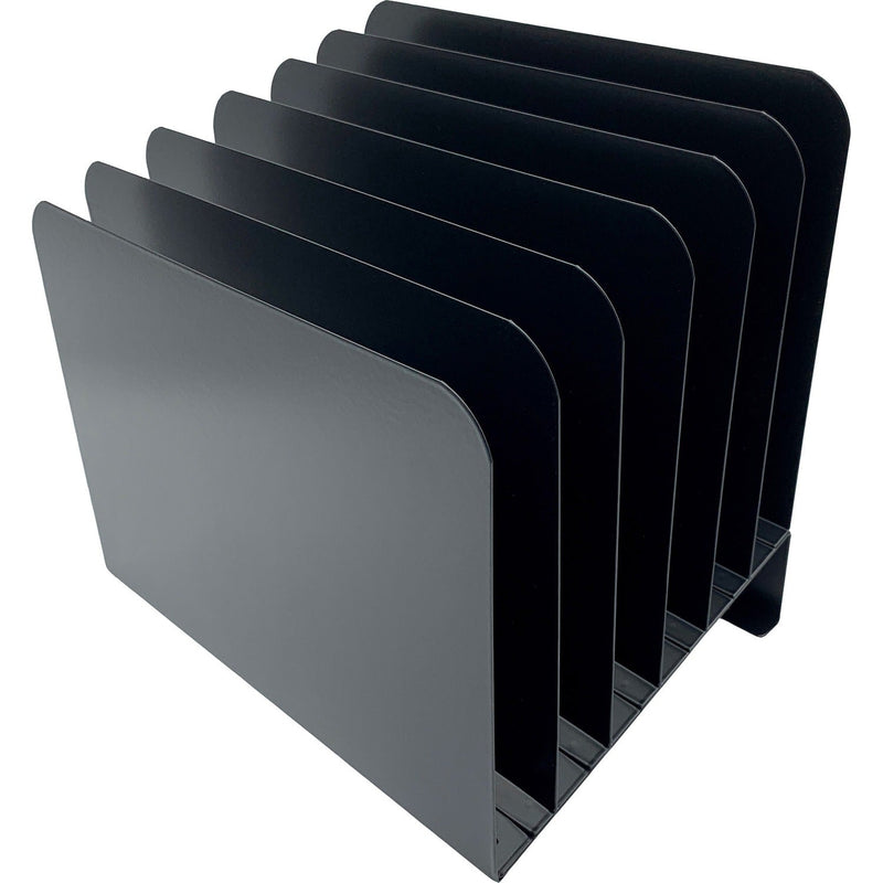Huron Slanted Vertical Slots Desktop Organizer - 8 Compartment(s) - 10", x 9.8" x 11" Depth - Durable - Steel - 1 Each (HURHASZ0156) Each