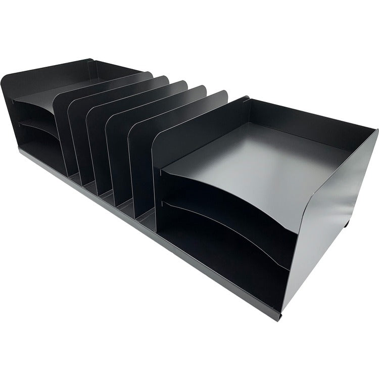 Huron Steel Combination File Organizer, 11 Sections, Legal Size Files, 30 x 11 x 8, Black (HURHASZ0170) Each