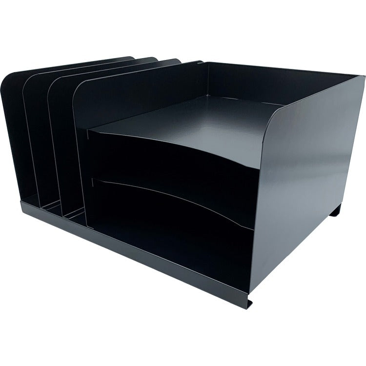 Huron Steel Combination File Organizer, 6 Sections, Legal Size Files, 15 x 11 x 8, Black (HURHASZ0148) Each