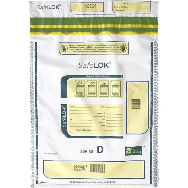 ControlTek SafeLOK Tamper-Evident Deposit Bags (CNK585094) Pack of 100