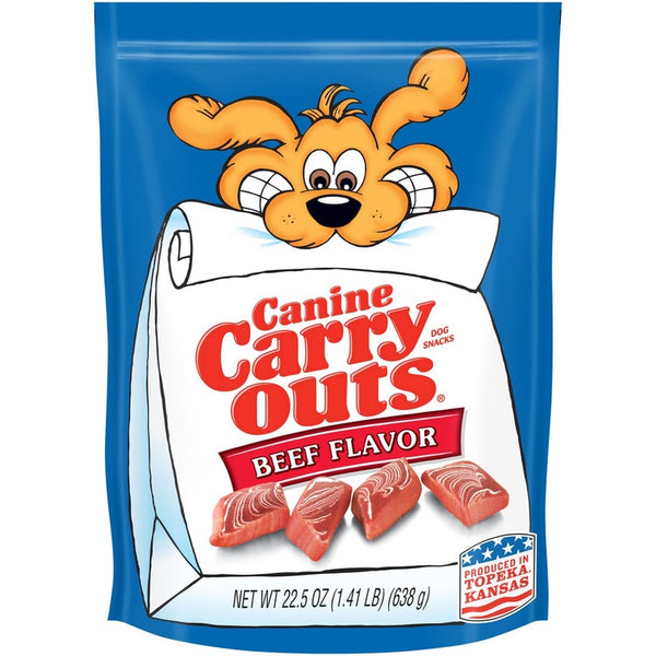 Canine Carryouts Beef Flavor Chewy Dog Treats - For Dog - Chewy - Beef Flavor (SMU52023) Each