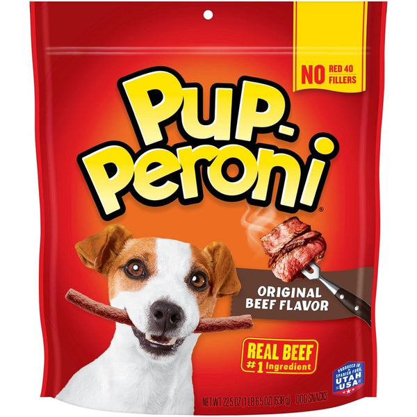 Pup-Peroni Dog Treats - For Dog - Chewy - Beef Flavor (SMU83630) Each