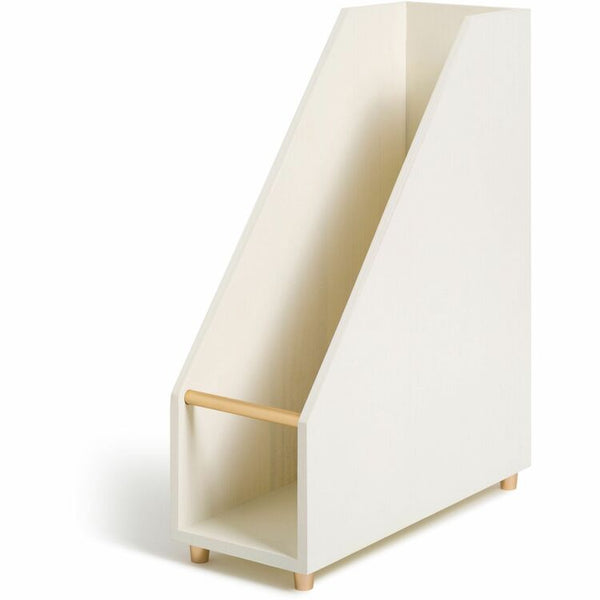 U Brands Juliet Collection Magazine Holder - White - Pine Wood - 1 Each (UBR3463U0206) Each