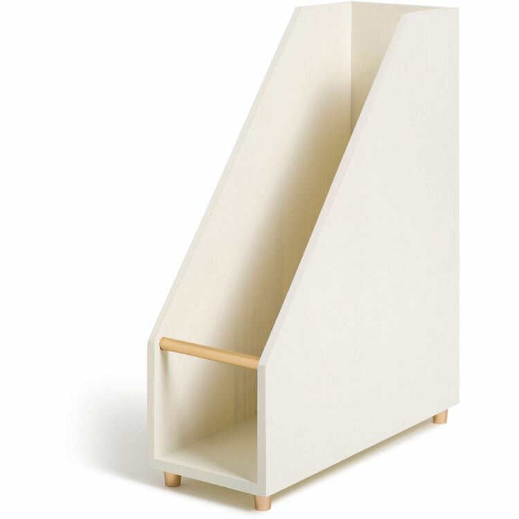 U Brands Juliet Collection Magazine Holder - White - Pine Wood - 1 Each (UBR3463U0206) Each
